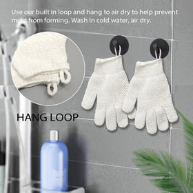 Evridwear glove used on heel to reduce rough skin and improve softness