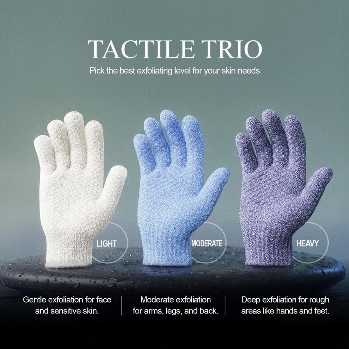 Evridwear glove held in hand to show one-size-fits-most stretch and scale