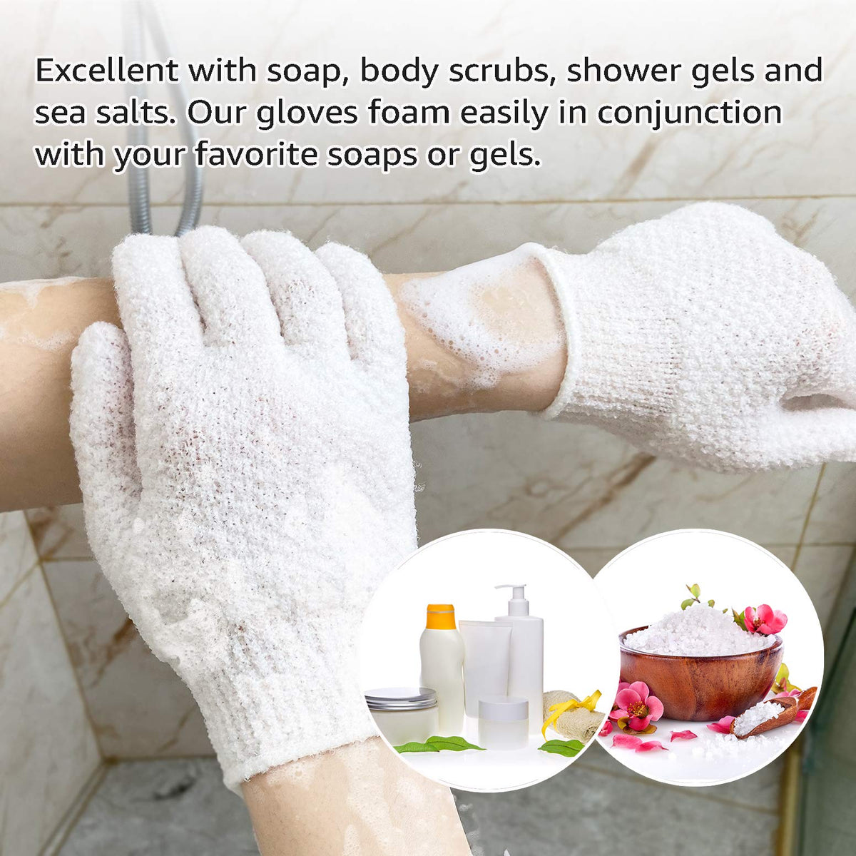 Evridwear close-up of abrasive scrub texture for efficient exfoliation