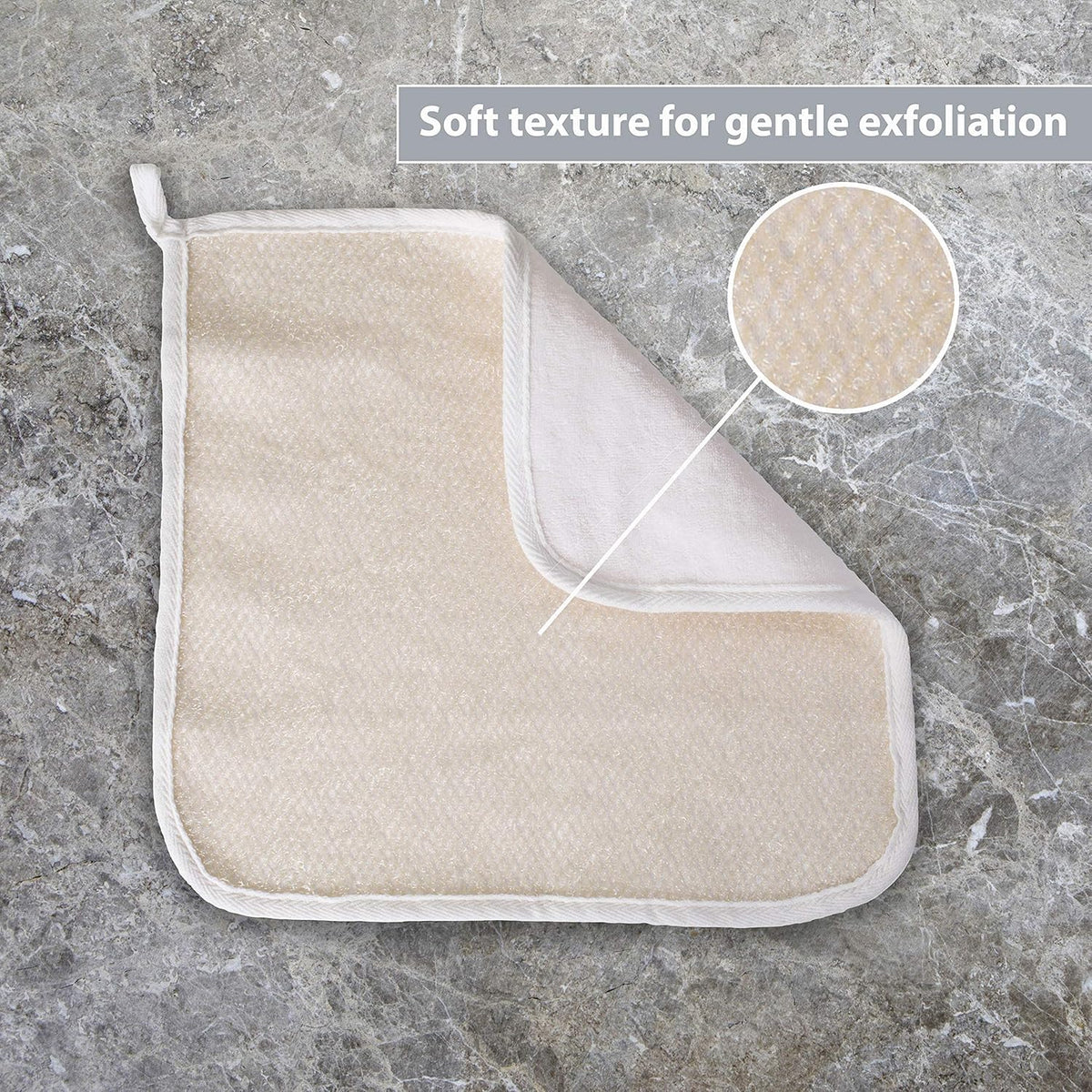 Evriholder PARADISO cloth in shower demonstrating effective cleansing and exfoliation