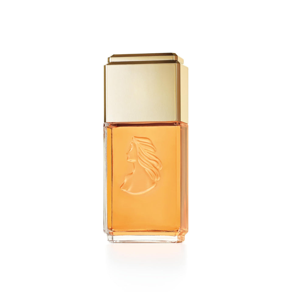 Evyan White Shoulders front bottle view showing classic label and elegant design benefit: recognisable vintage presentation