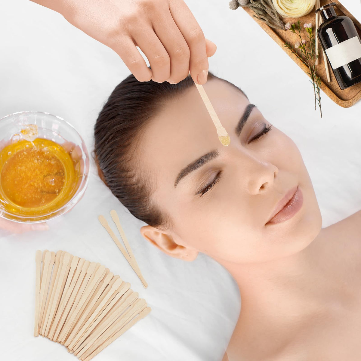 EWVVSS demonstration of stick applying wax to eyebrow for neat results