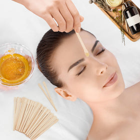 EWVVSS demonstration of stick applying wax to eyebrow for neat results