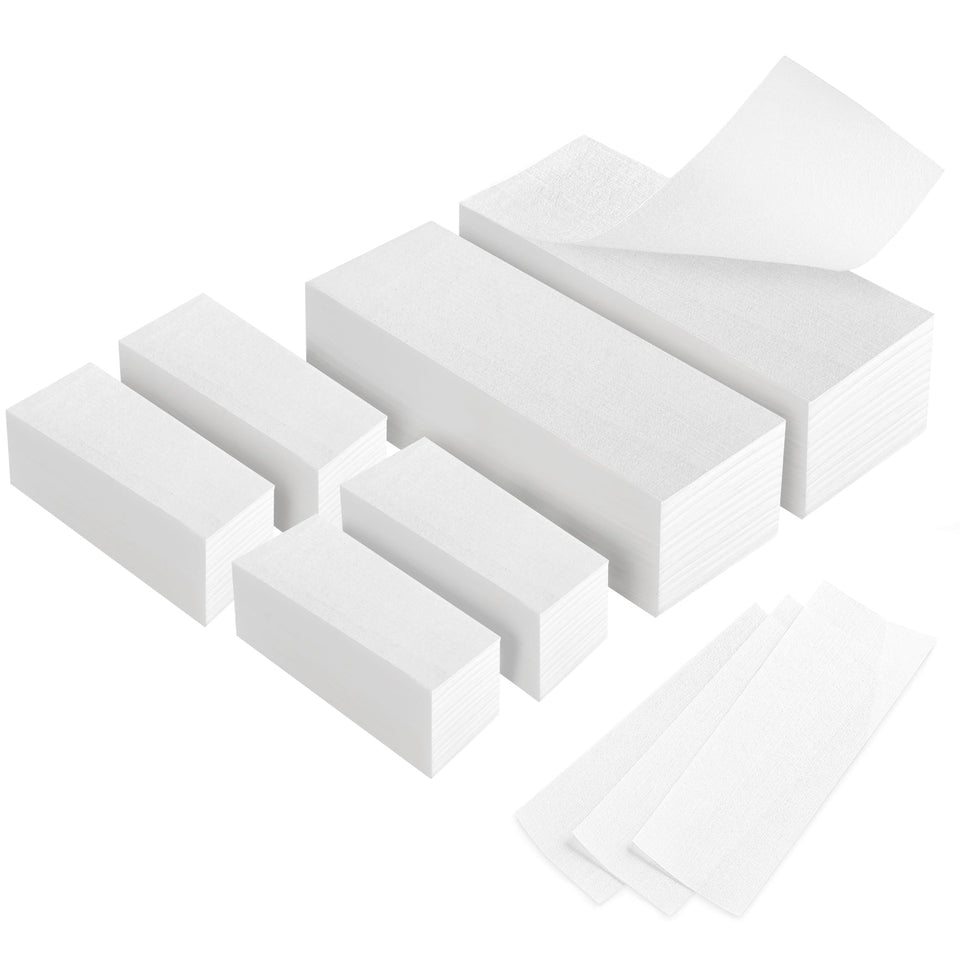 EWVVSS pack of 600 non-woven wax strips showing contents and quantities, ideal bulk supply