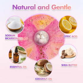 Excalla fizzing in tub creating colorful bathwater and playful sensory experience