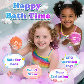 Excalla revealed mermaid toy from bath bomb encouraging imaginative play