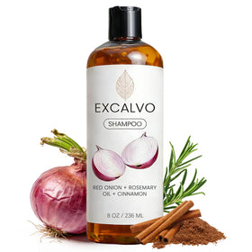 Excalvo front packaging showing bottle and branding, highlights natural formula benefit