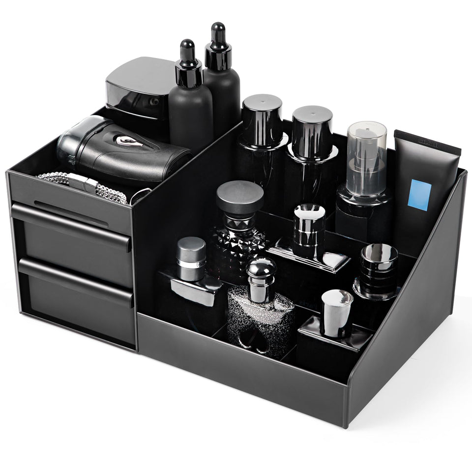 EXIN DECHEN front view organizer showing neat bottle arrangement and quick access