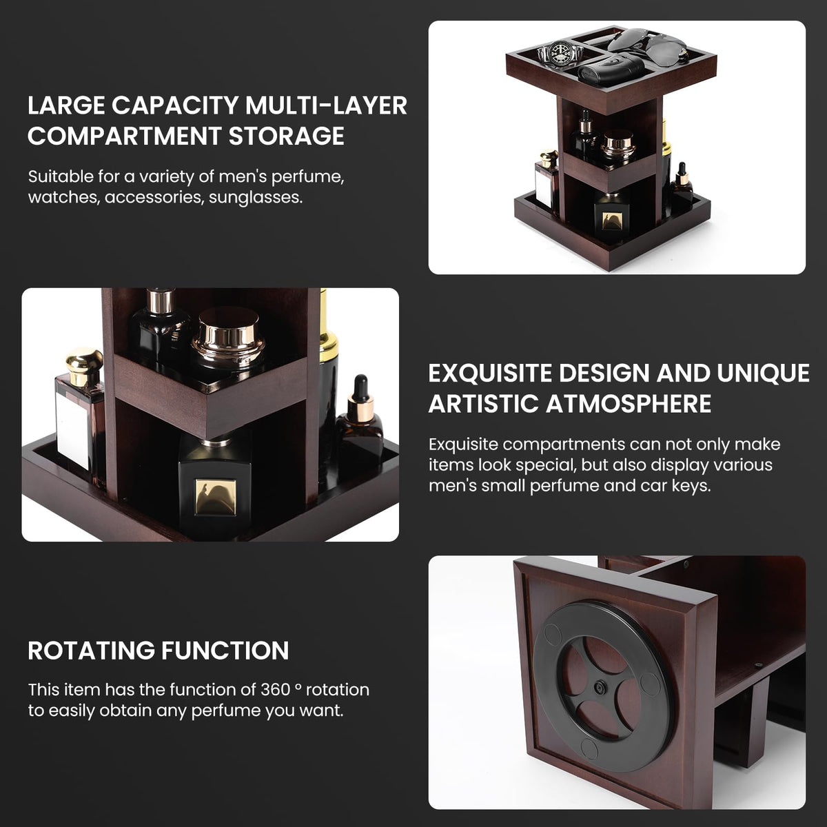 EXIN DECHEN top view of rotating base demonstrating easy 360-degree access benefit