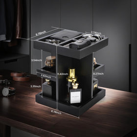 EXIN DECHEN organizer filled with nine perfume bottles showcasing neat display and quick selection