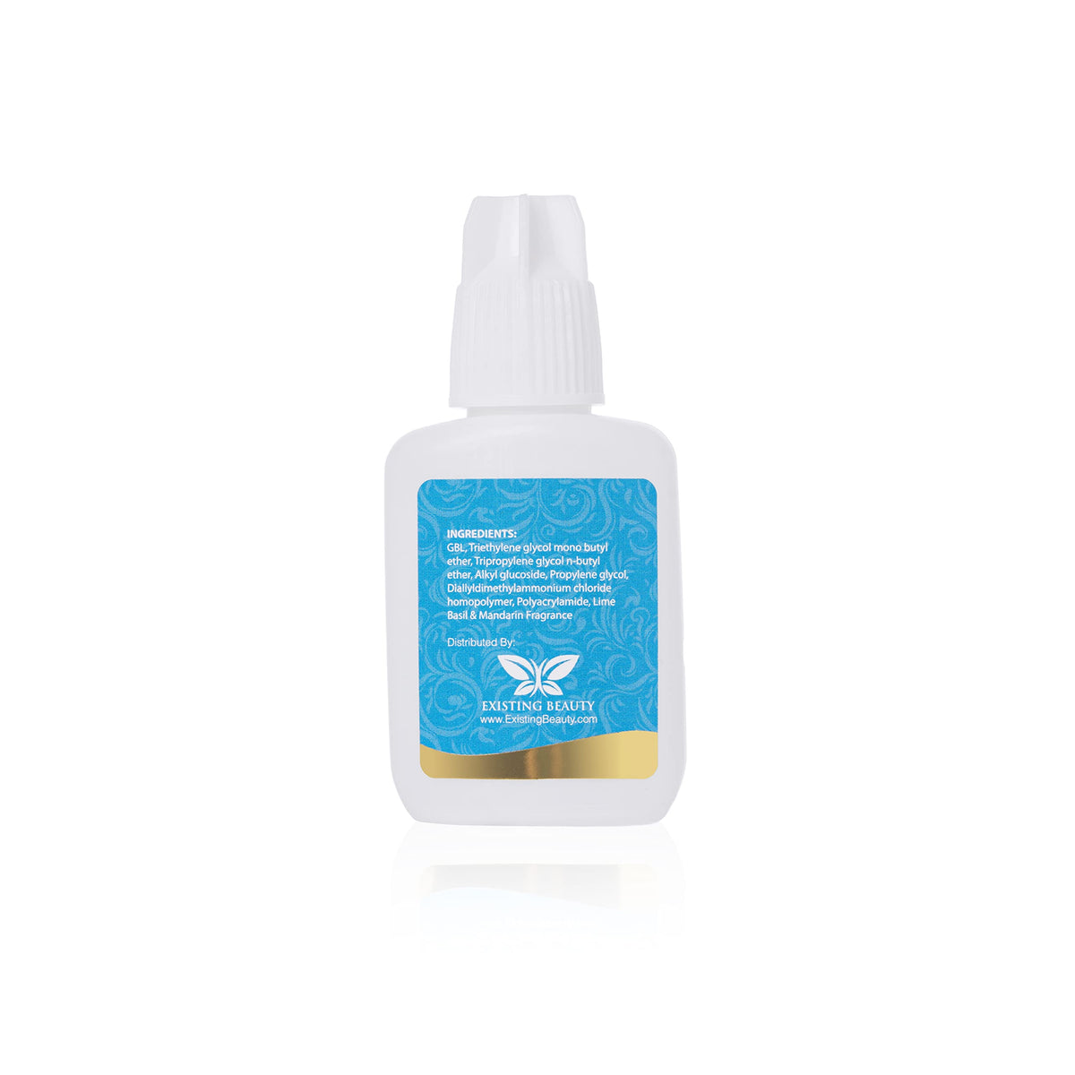 Existing Beauty 15ml bottle next to coin showing compact travel-friendly size
