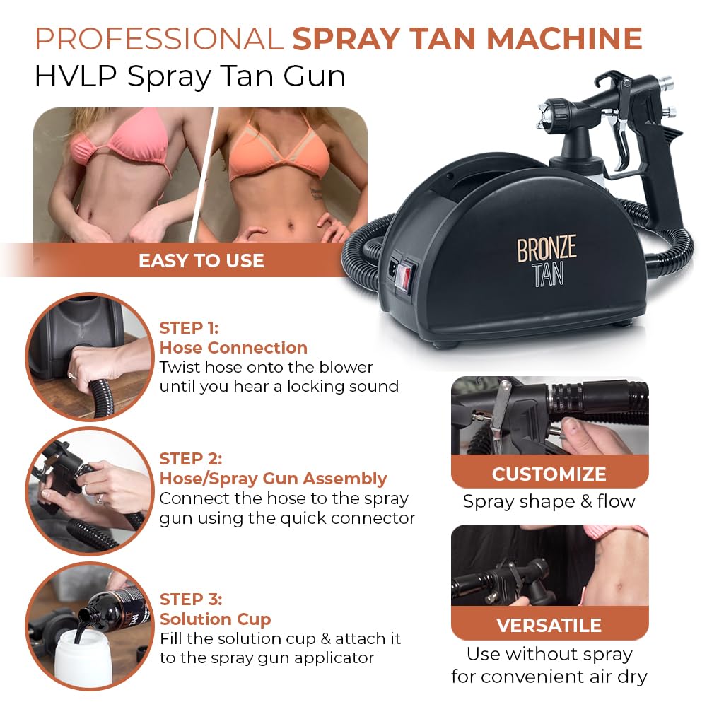 Existing Beauty Bronze Tan nozzle close-up showing precision spray control benefit