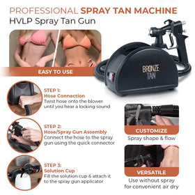 Existing Beauty Bronze Tan nozzle close-up showing precision spray control benefit