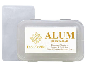 Exotic Veda front packaging showing clean mineral block benefit