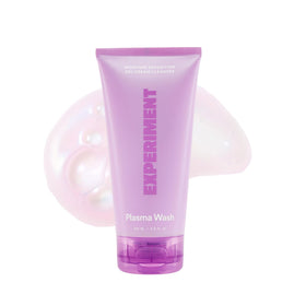 Experiment front packaging showing cleanser bottle and calming design for visibility and trust