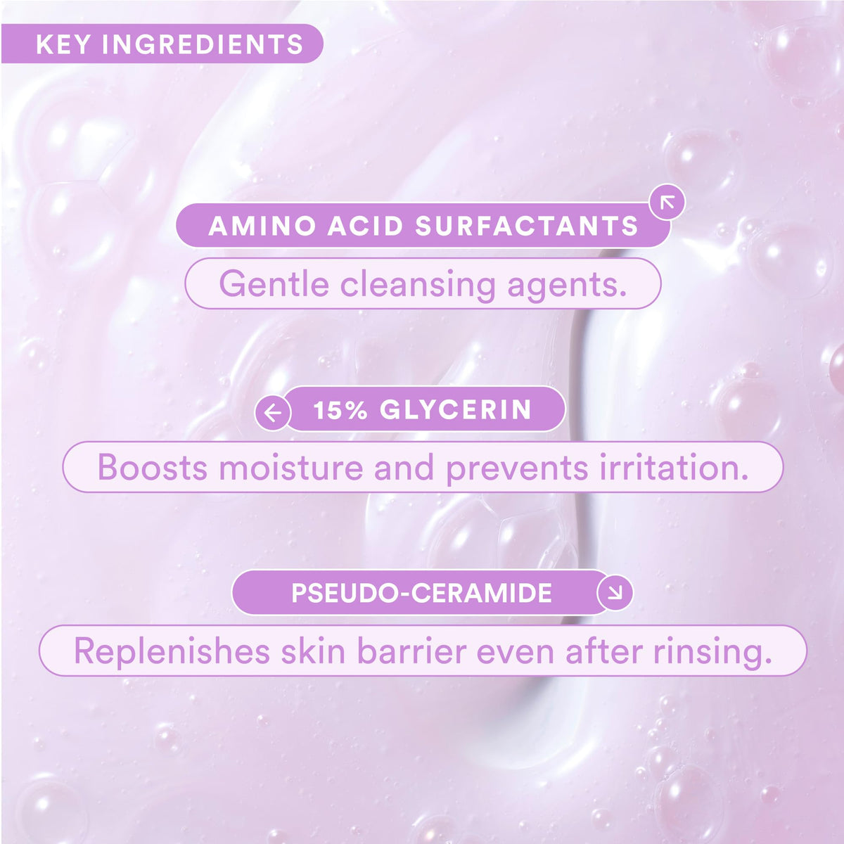 Experiment pump dispense close-up with product drop demonstrating easy, mess-free application