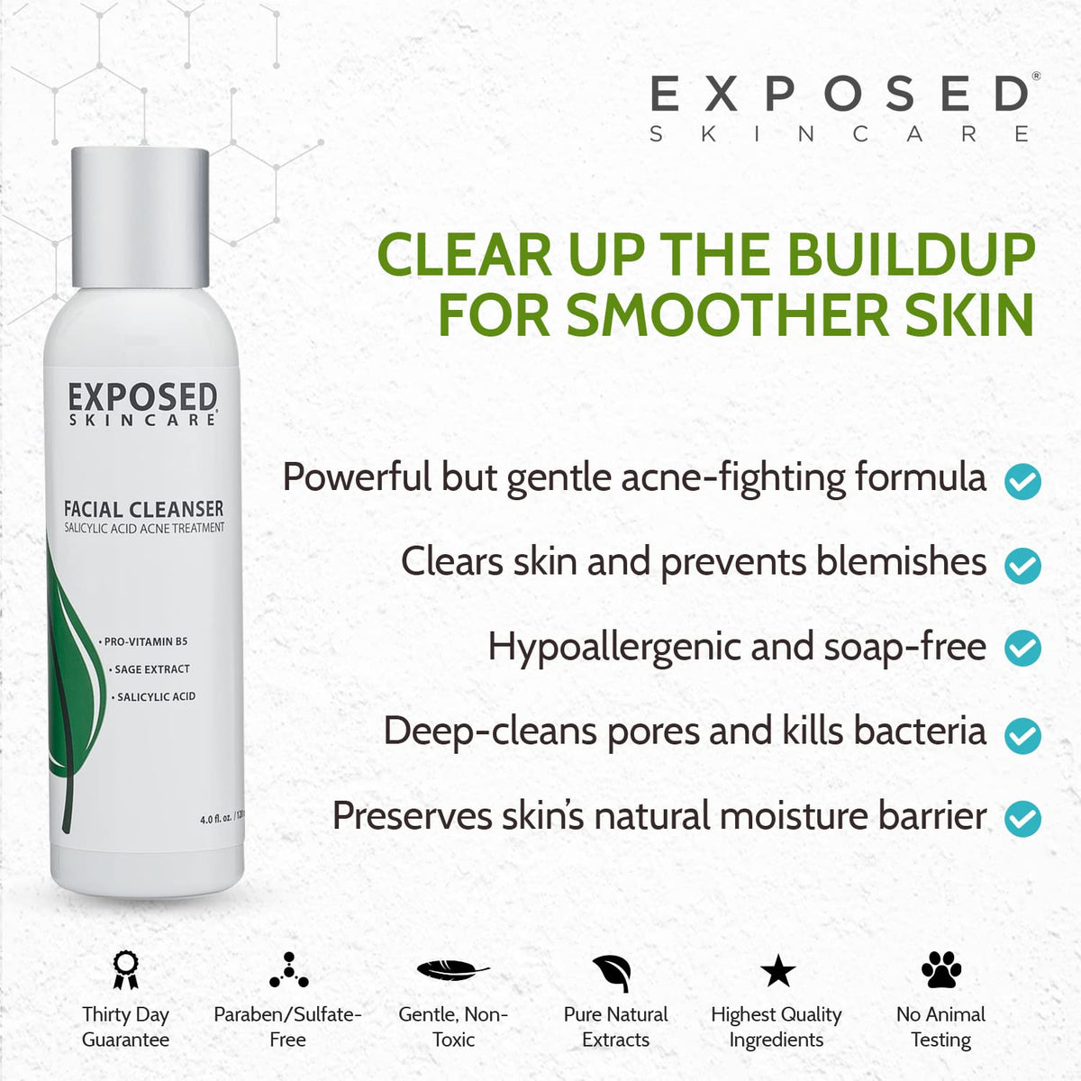 Exposed Skin Care placed on bathroom counter as part of routine