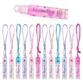 EXPRESSIONS front packaging showing 12 colorful gloss necklaces and gift appeal