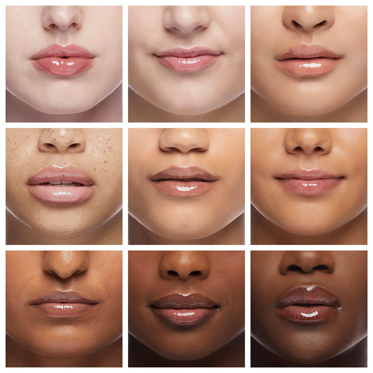 Expressions Girl glossy texture on lips showing hydrated, natural shine