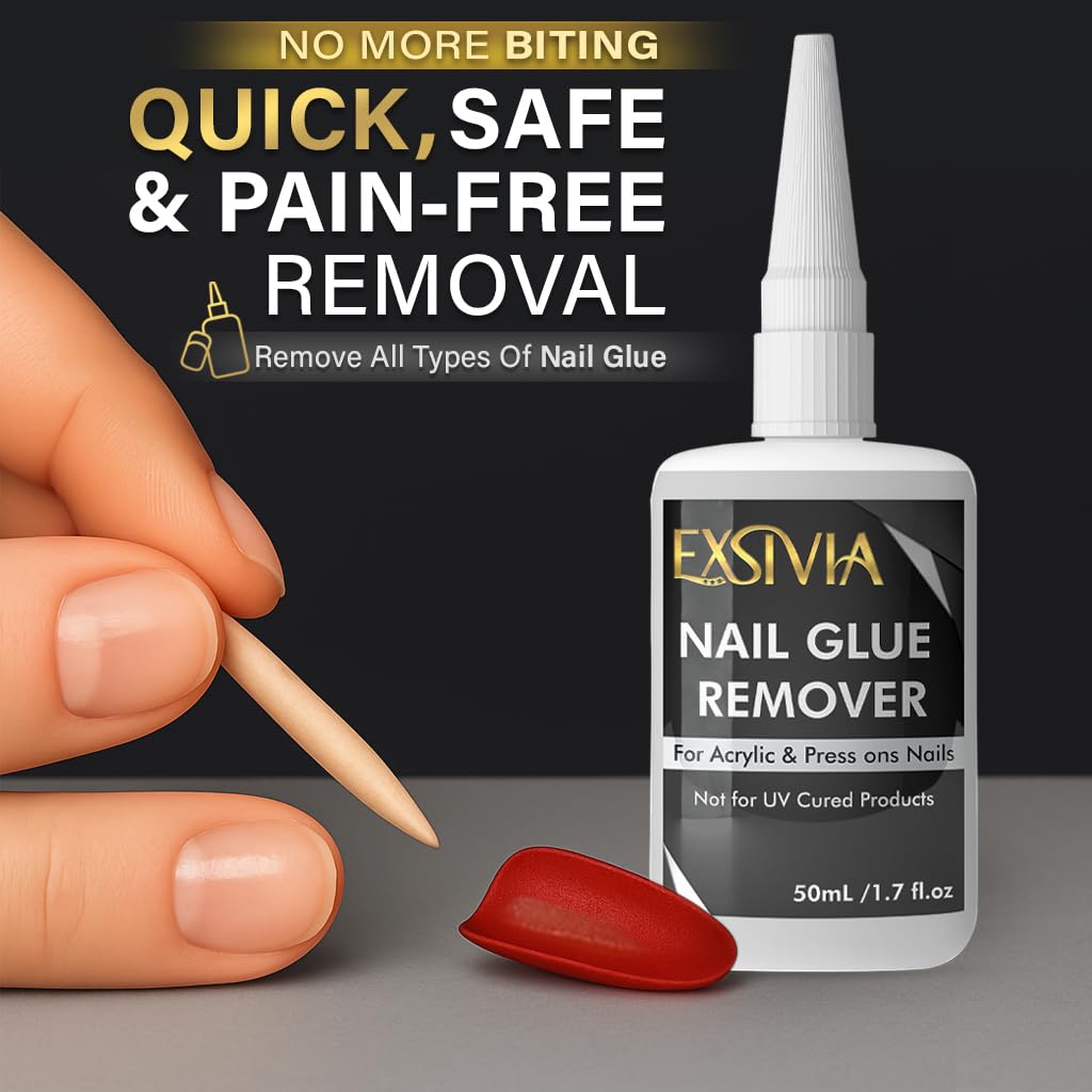 EXSIVIA wooden cuticle pushers arranged for safe nail prep and removal