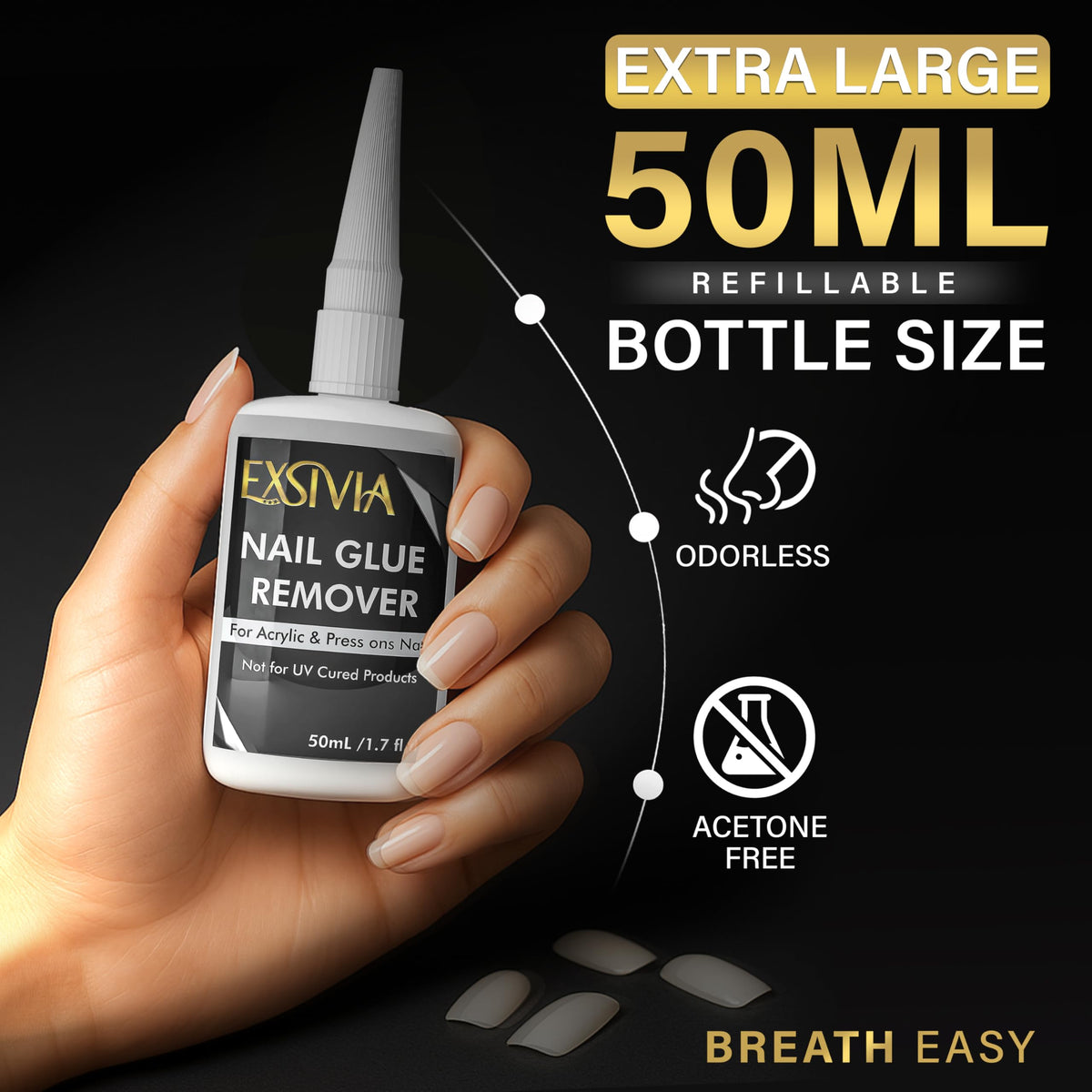 EXSIVIA precision tip close-up for targeted applicator and mess-free use