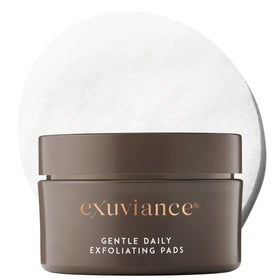 EXUVIANCE front packaging showing 60 exfoliating pads and benefits