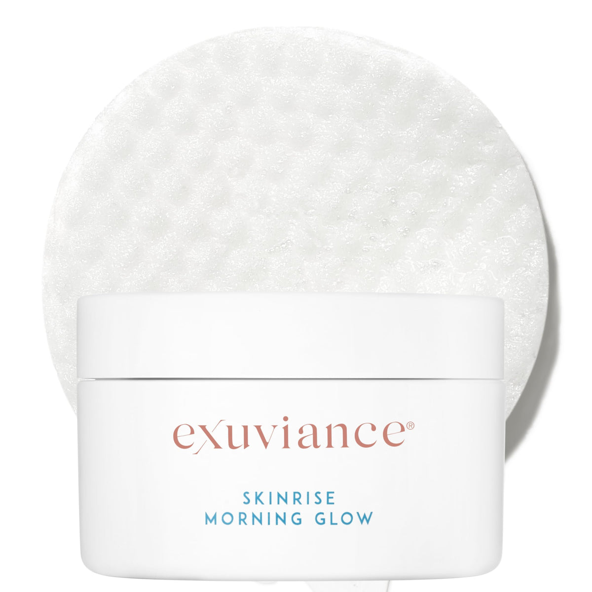 EXUVIANCE front packaging displaying pads and brand for clear product identification and trust