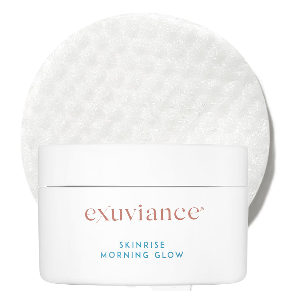 EXUVIANCE front packaging displaying pads and brand for clear product identification and trust