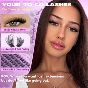 EYDEVRO close-up of lash cluster fibers highlighting soft texture and natural blend