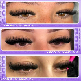 EYDEVRO close-up of D-curvature cluster tips showcasing wispy texture and realism