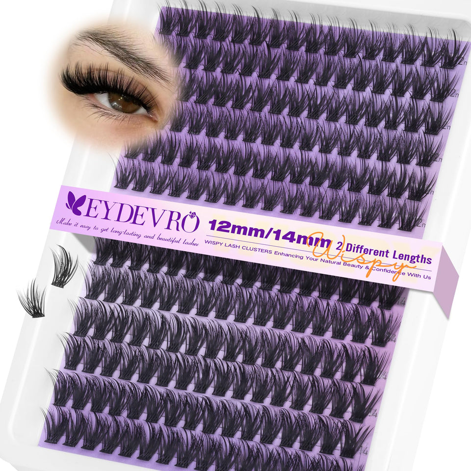 EYDEVRO front packaging showing 192-piece cluster lashes for easy selection