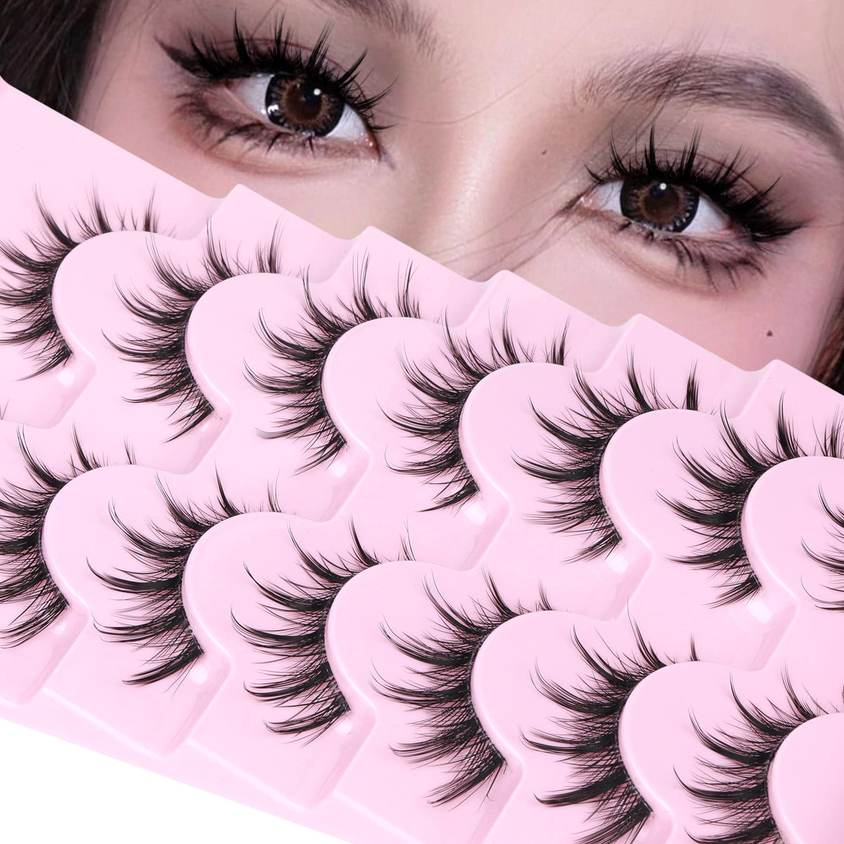 EYDEVRO front packaging showing seven-pair manga lashes and variety benefit