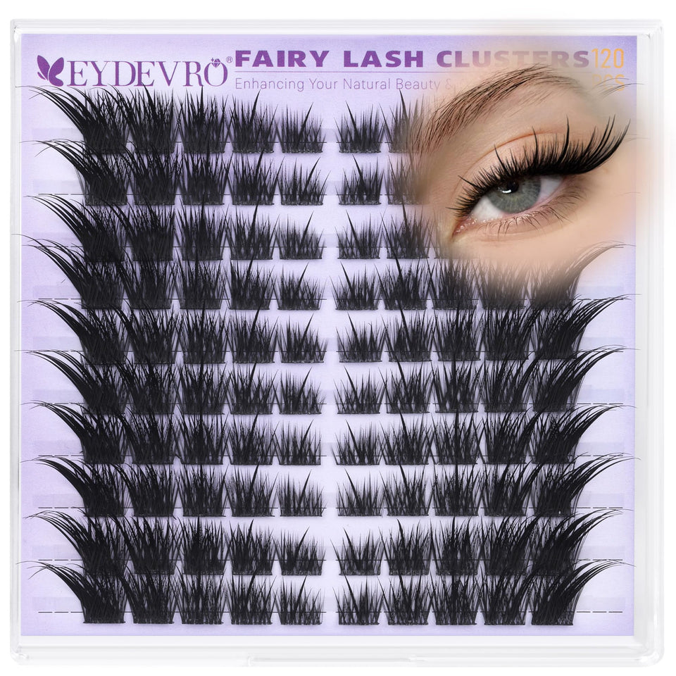 EYDEVRO front packaging showing 120 premapped lash clusters and benefits