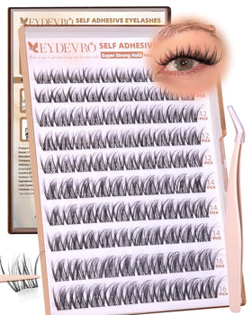 EYDEVRO front packaging showing preg lued spider lash cluster set, professional look