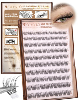 EYDEVRO front packaging showing pre-glued lash clusters and benefits