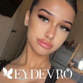 EYDEVRO thin lash band flexing to show flexible fit and easy application