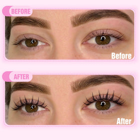 EYDEVRO lashes in hand to show size and lightweight reusable feel