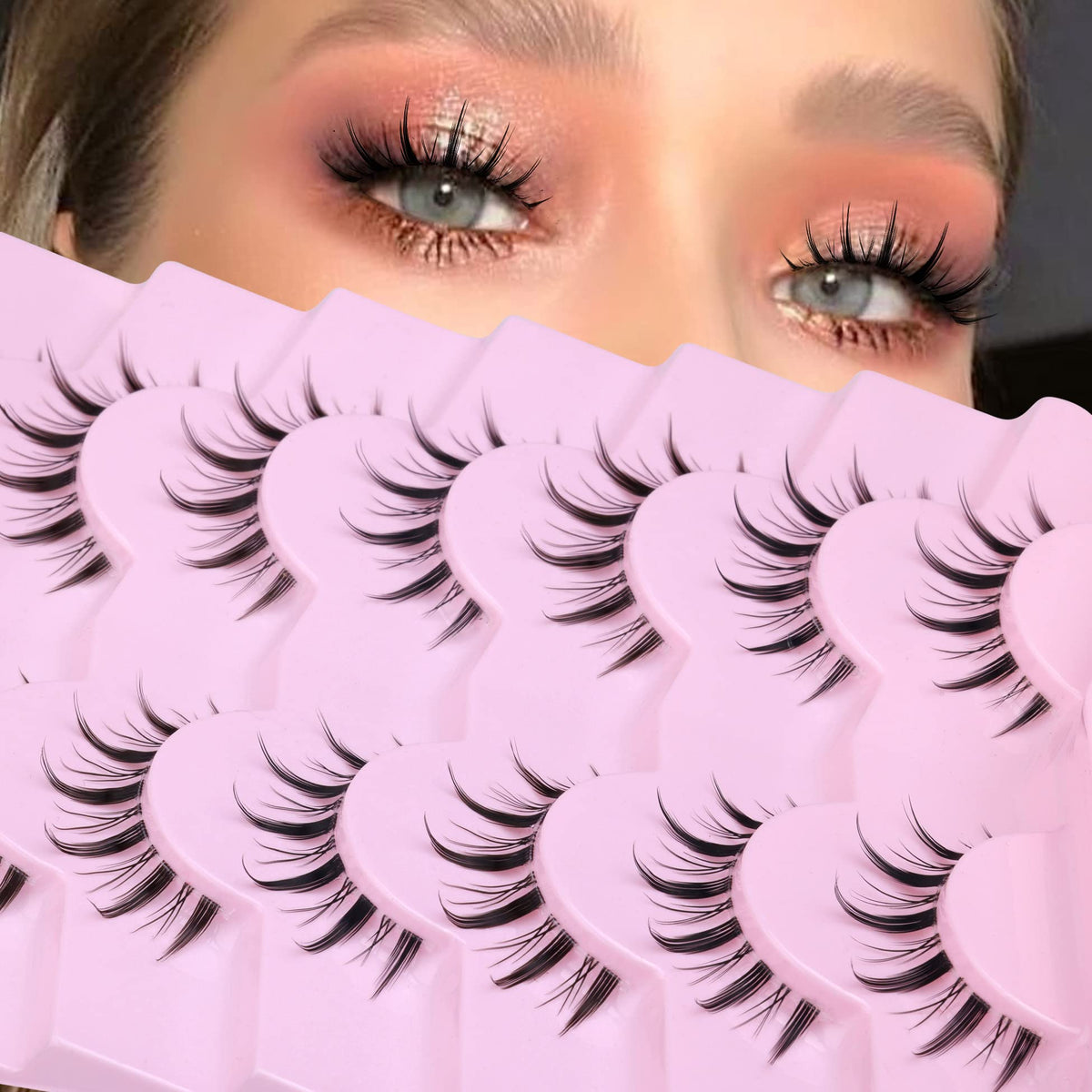 EYDEVRO lashes worn with cosplay makeup showcasing dramatic expression