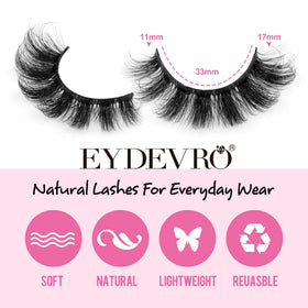 EYDEVRO close-up of a single pair highlighting natural wispy benefit
