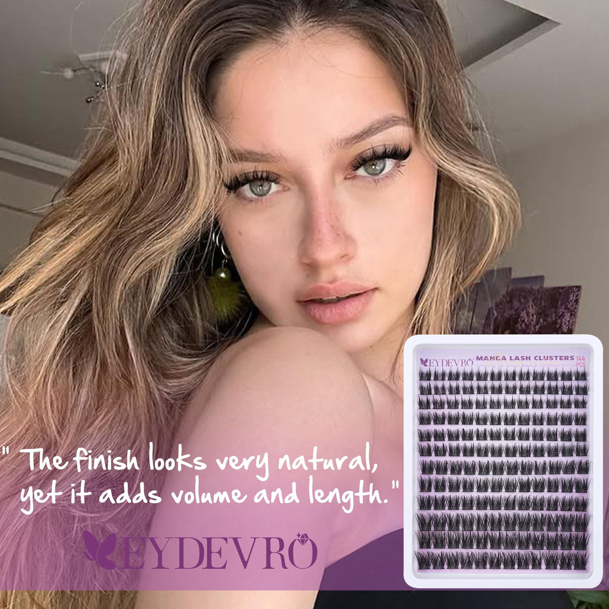 EYDEVRO comparison of 10mm to 16mm clusters highlighting styling flexibility