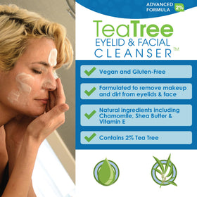 EYEECO Shea butter and vitamin E ingredients emphasizing hydration