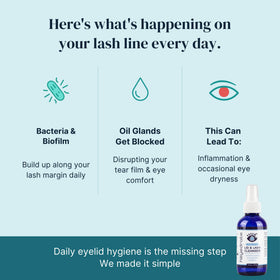 Eye Love spray droplet close-up showing lightweight texture and gentle coverage