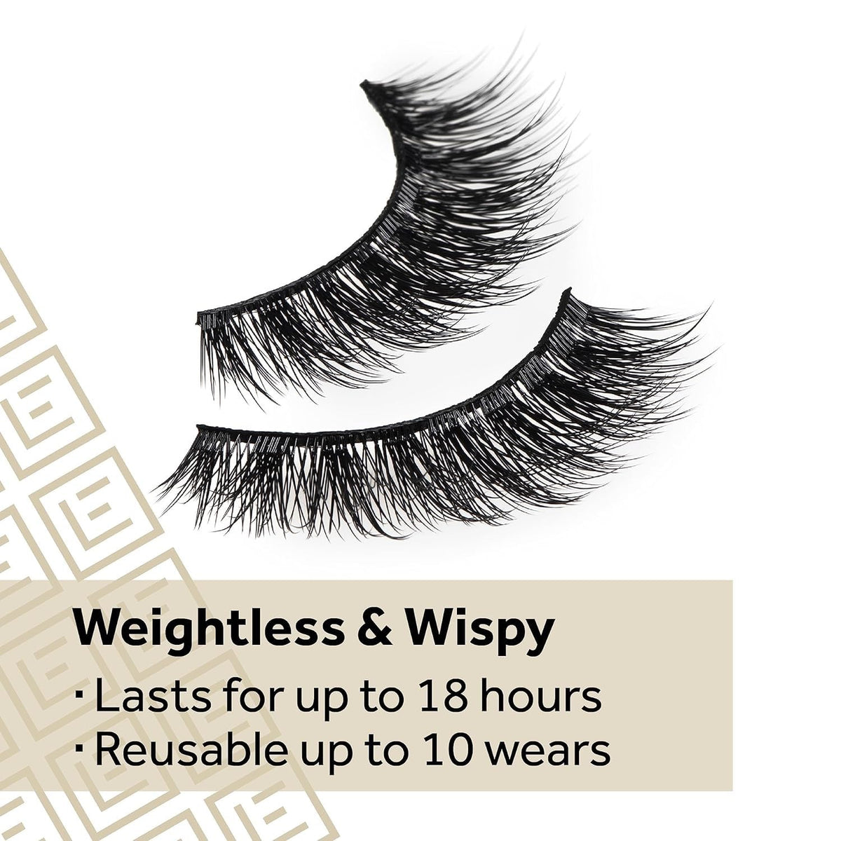 Eylure luxe silk marquise adhesive tube and label showing vegan, latex-free glue for long hold