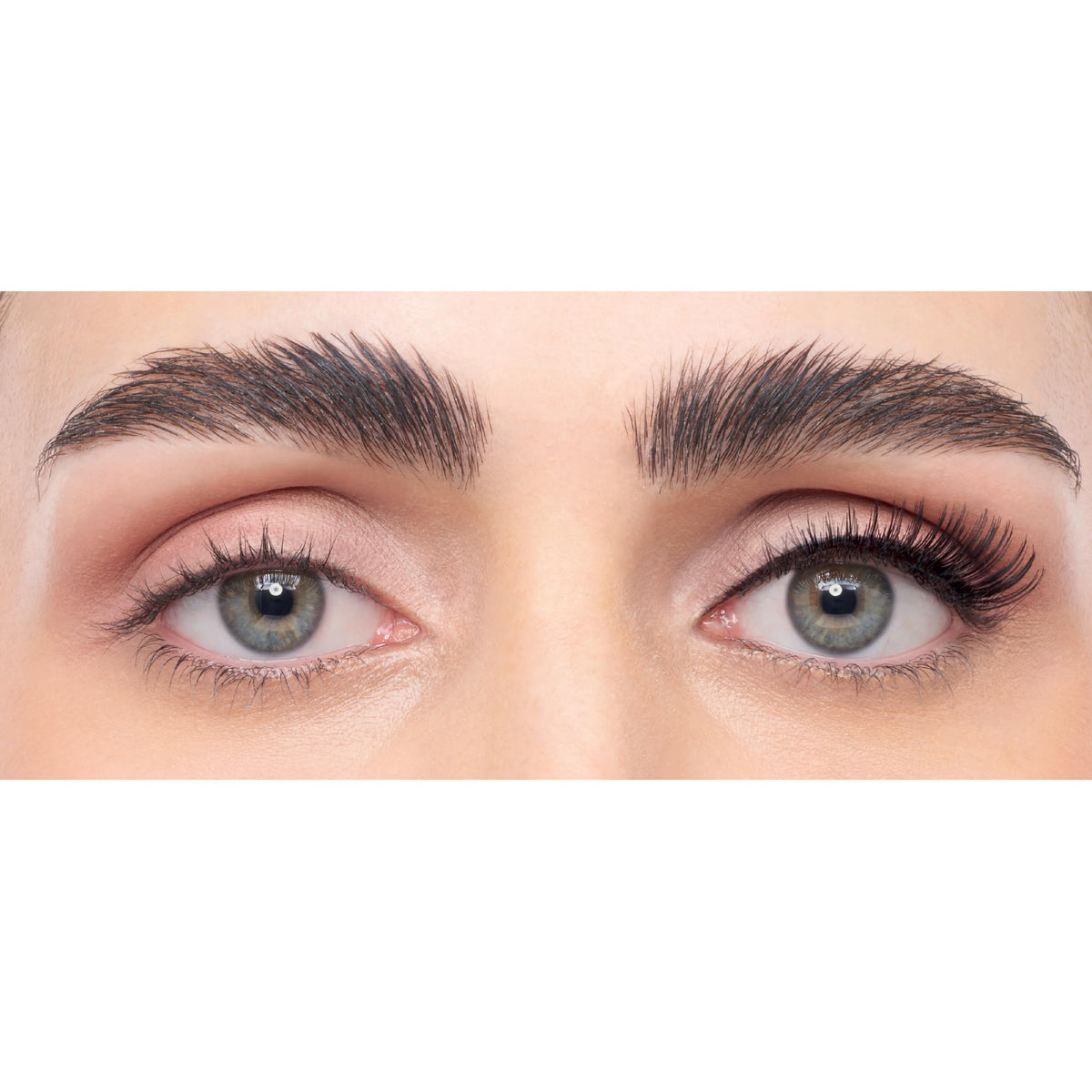 Eylure application demo with lashes aligned on eyelid for quick wear