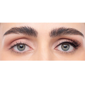 Eylure application demo with lashes aligned on eyelid for quick wear