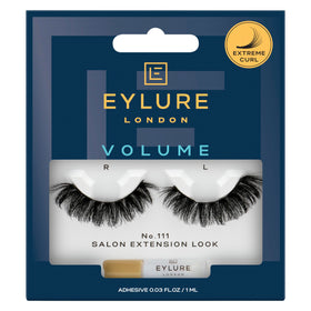 Eylure No.111 front packaging showing pair and glue for easy application benefit