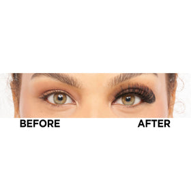 Eylure No.111 lash texture and extreme curl close-up for dramatic lift