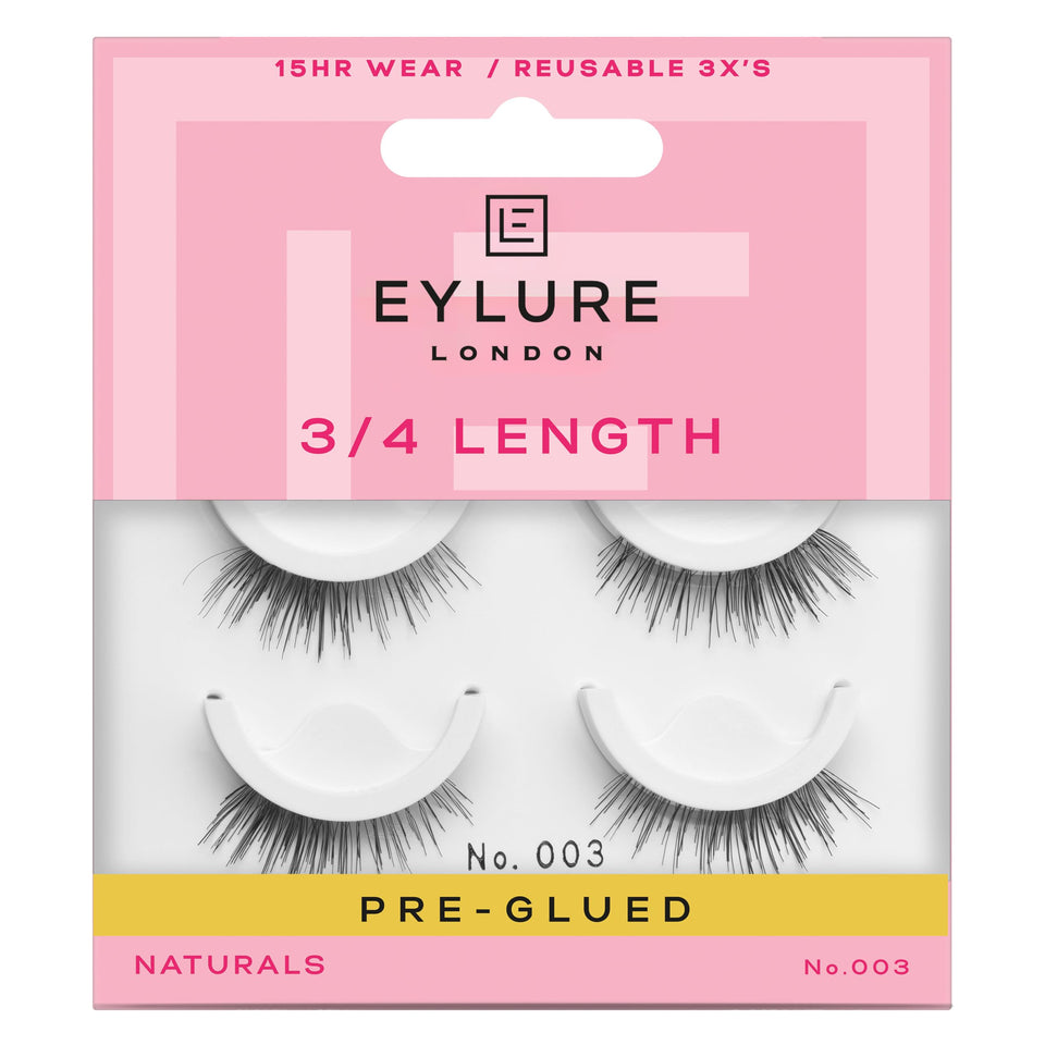 Eylure pre-glued twin pack front packaging showing two accent lashes for quick wear