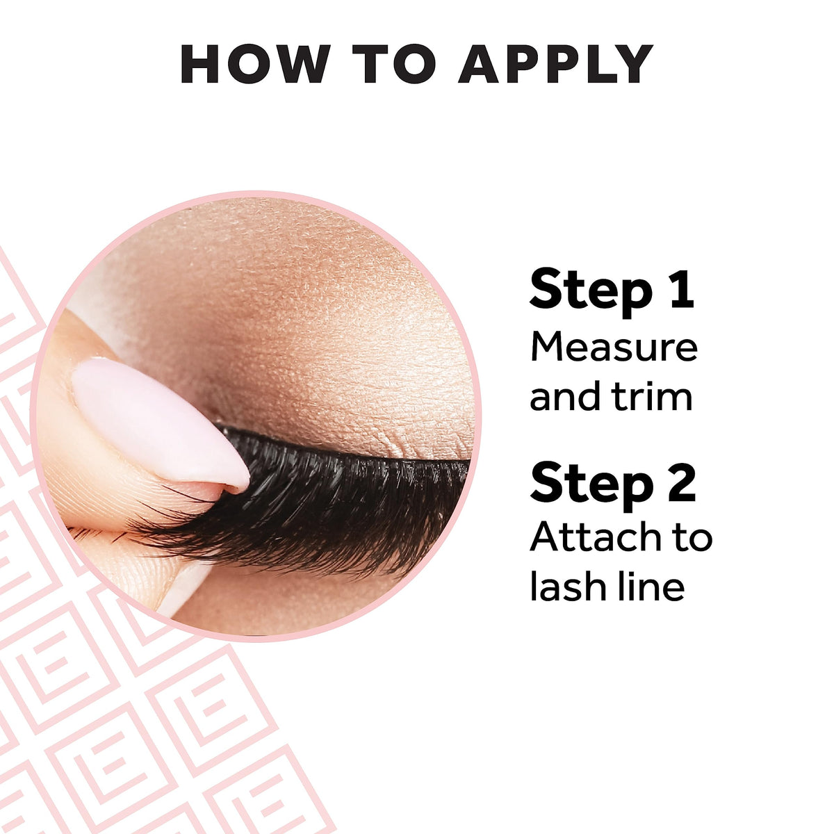 Eylure lash on hand for scale showing compact size and easy portability