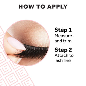 Eylure lash on hand for scale showing compact size and easy portability